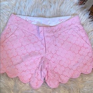Lily pink eyelet buttercup shorts
